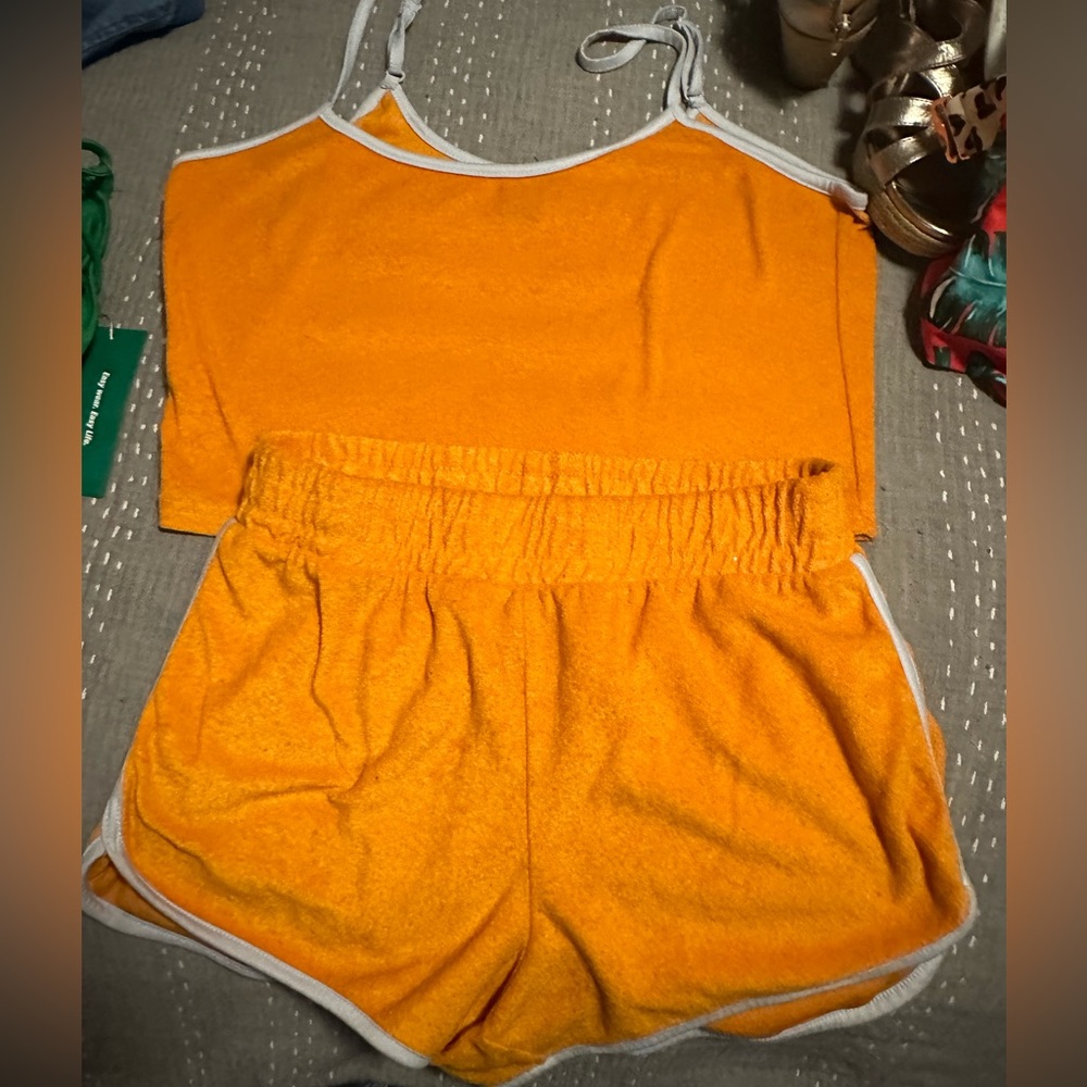 Orange love streak set XL